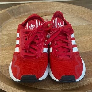 Adidas Red and White Athletic Shoes